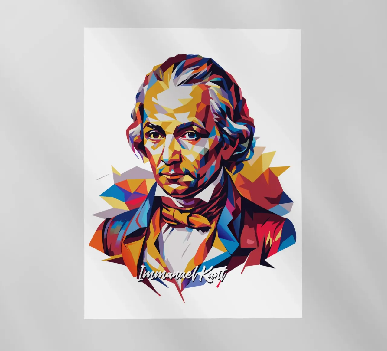 Immanuel Kant in WPAP Pop Art pellicola backlit da vectorartnesia