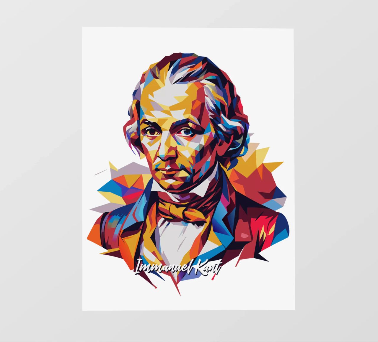 Immanuel Kant in WPAP Pop Art pellicola backlit da vectorartnesia