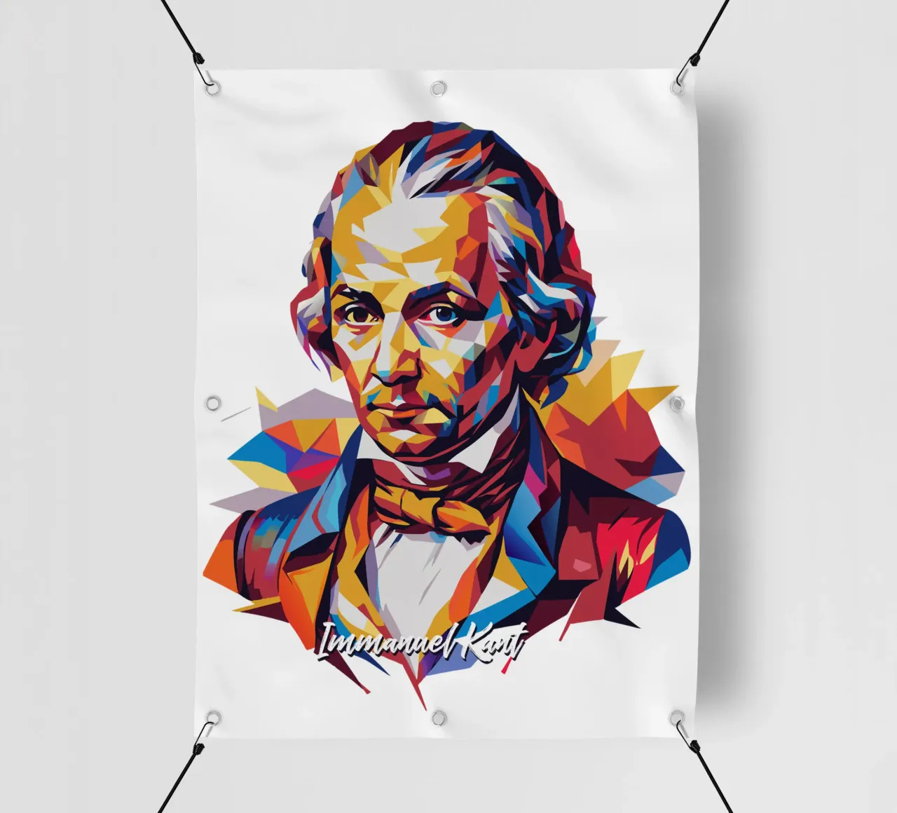 Immanuel Kant in WPAP Pop Art telo in pvc da vectorartnesia