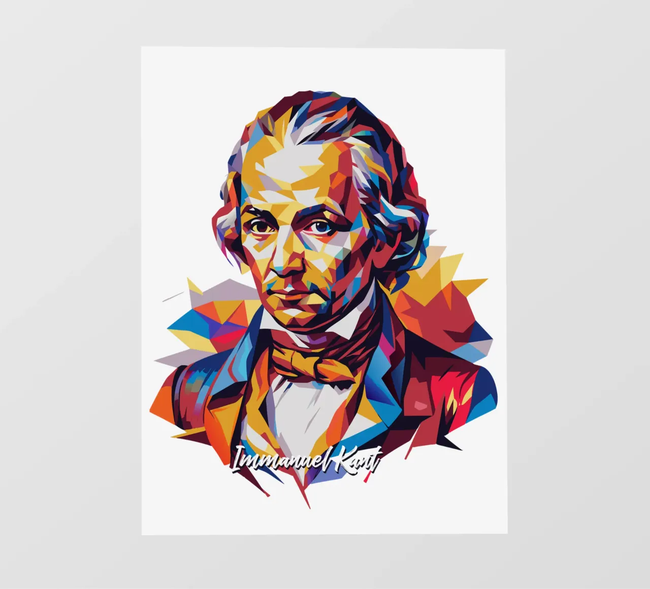 Immanuel Kant in WPAP Pop Art telo in pvc da vectorartnesia