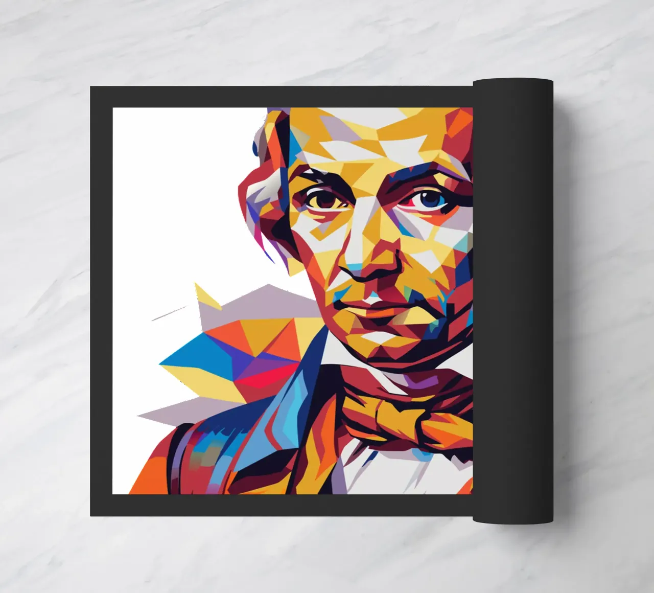 Immanuel Kant in WPAP Pop Art Fußmatte von vectorartnesia