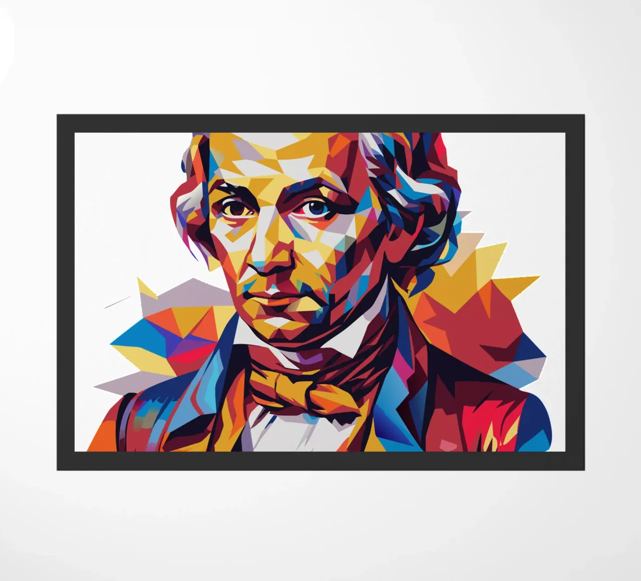 Immanuel Kant in WPAP Pop Art Fußmatte von vectorartnesia