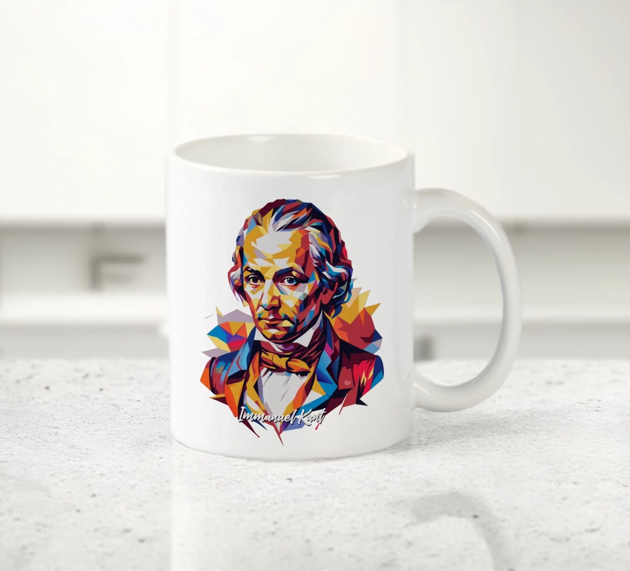 Immanuel Kant in WPAP Pop Art tazza in ceramica da vectorartnesia