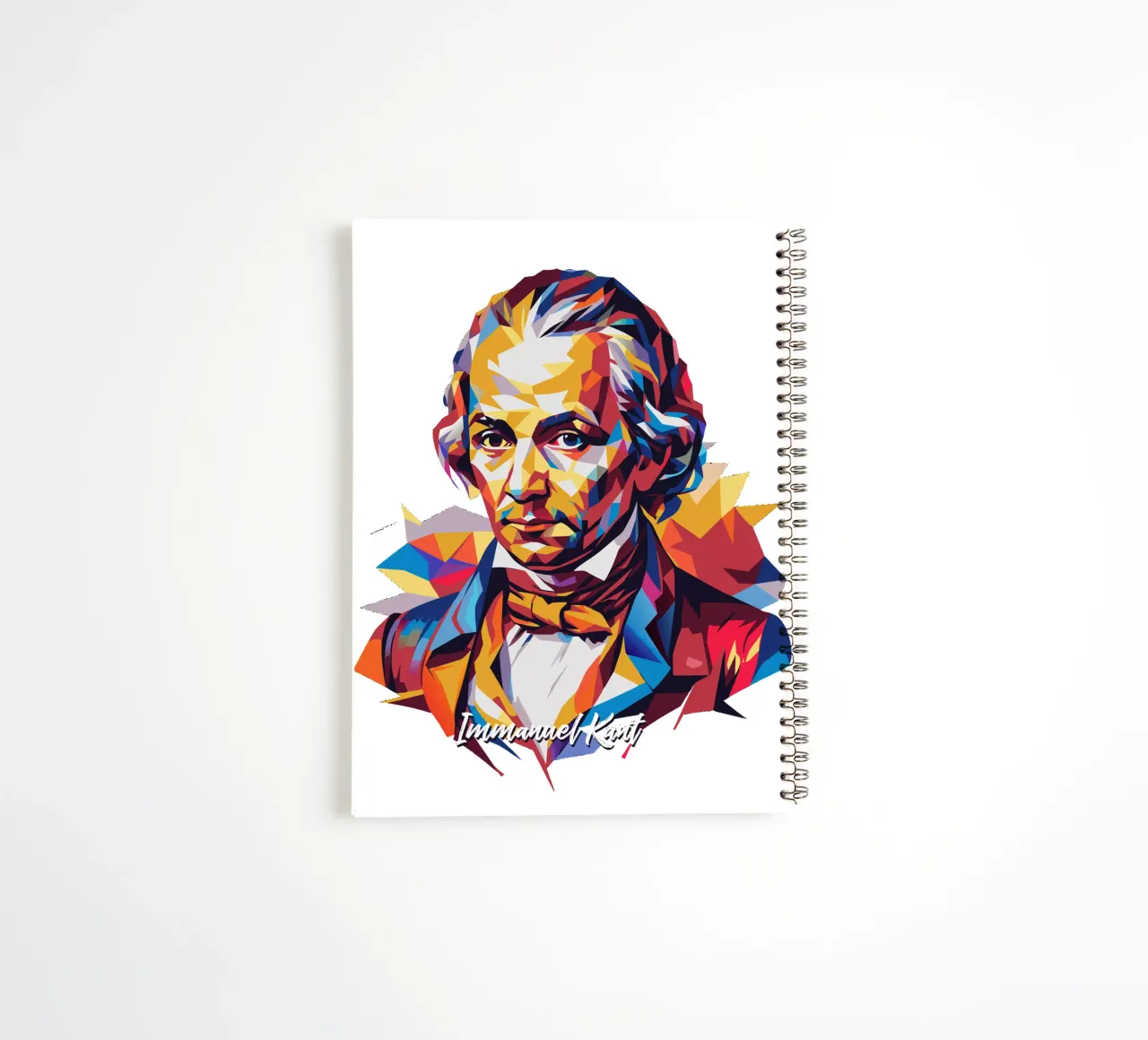 Immanuel Kant in WPAP Pop Art spiral notebook by vectorartnesia