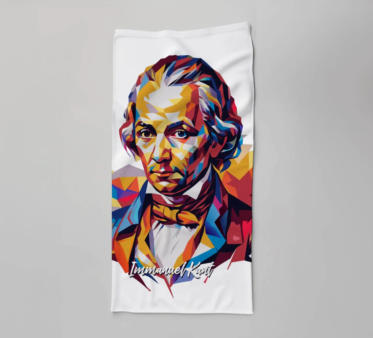 Immanuel Kant in WPAP Pop Art Handtuch von vectorartnesia