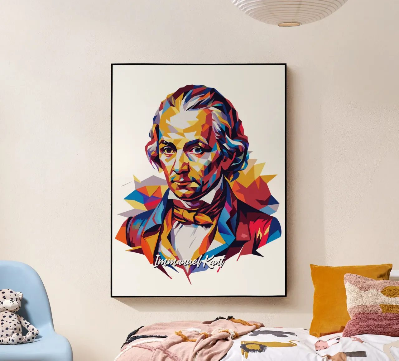 Immanuel Kant in WPAP Pop Art plexiglass da vectorartnesia