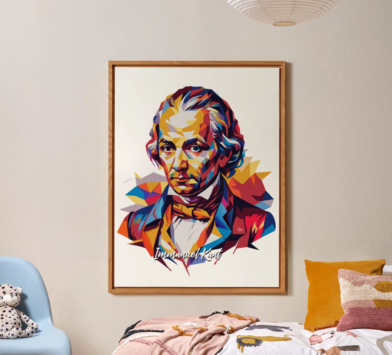 Immanuel Kant in WPAP Pop Art alluminio dibond da vectorartnesia