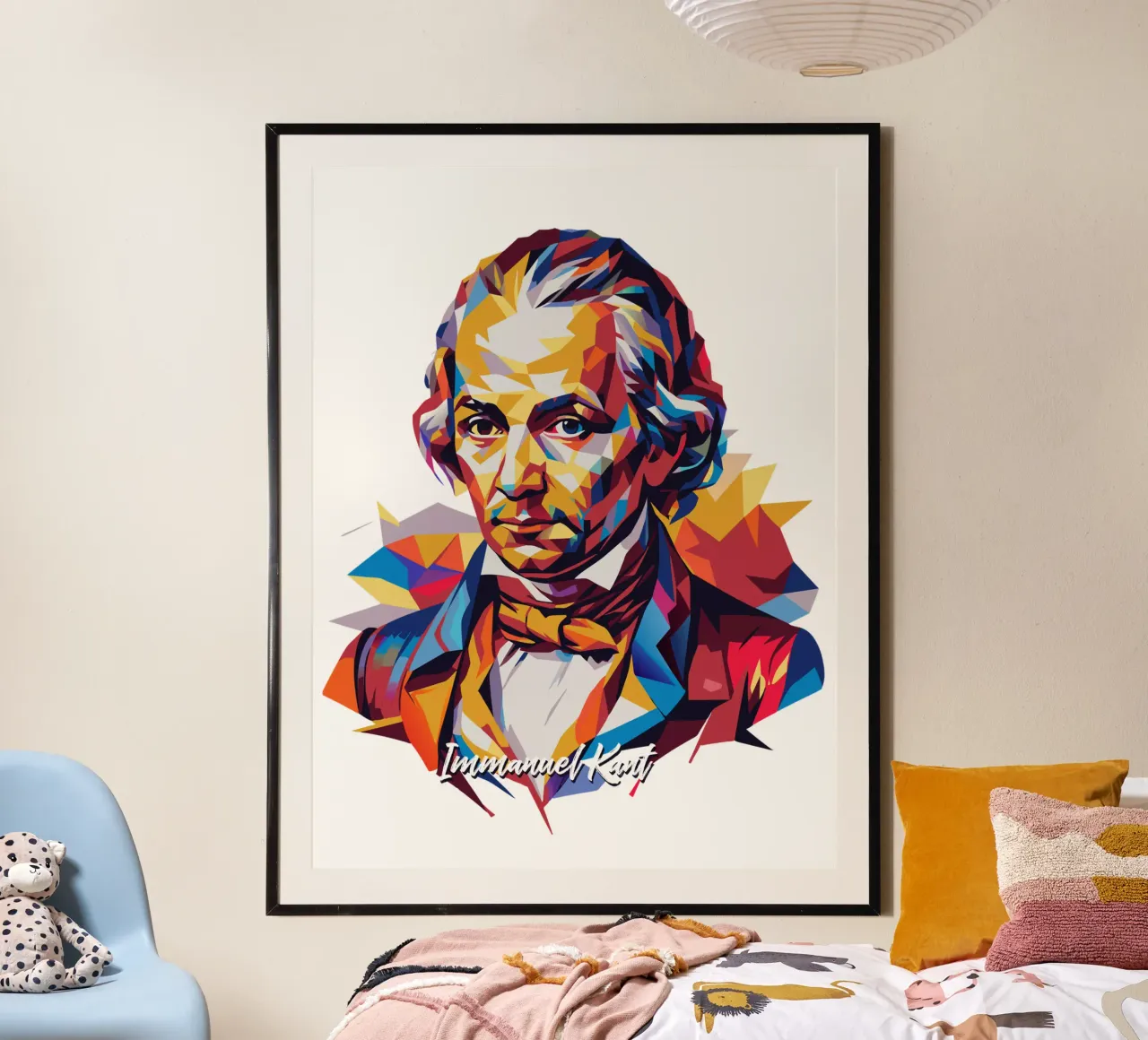 Immanuel Kant in WPAP Pop Art carta hahnemühle da vectorartnesia