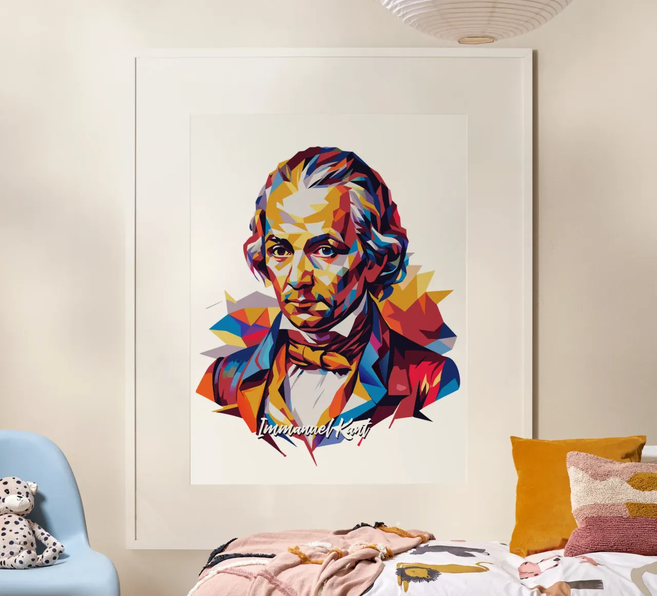 Immanuel Kant in WPAP Pop Art carta hahnemühle da vectorartnesia
