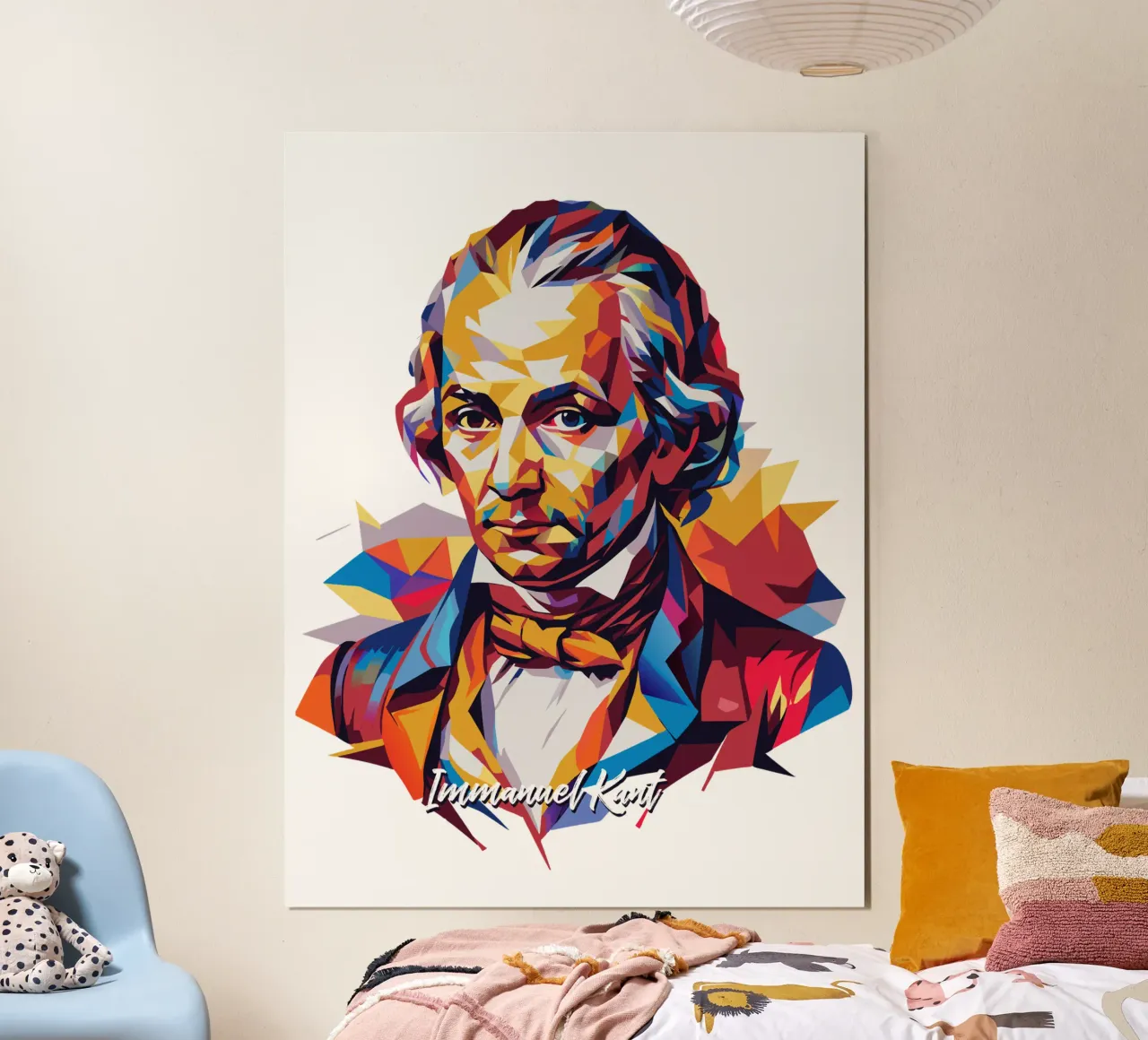 Immanuel Kant in WPAP Pop Art carta hahnemühle da vectorartnesia