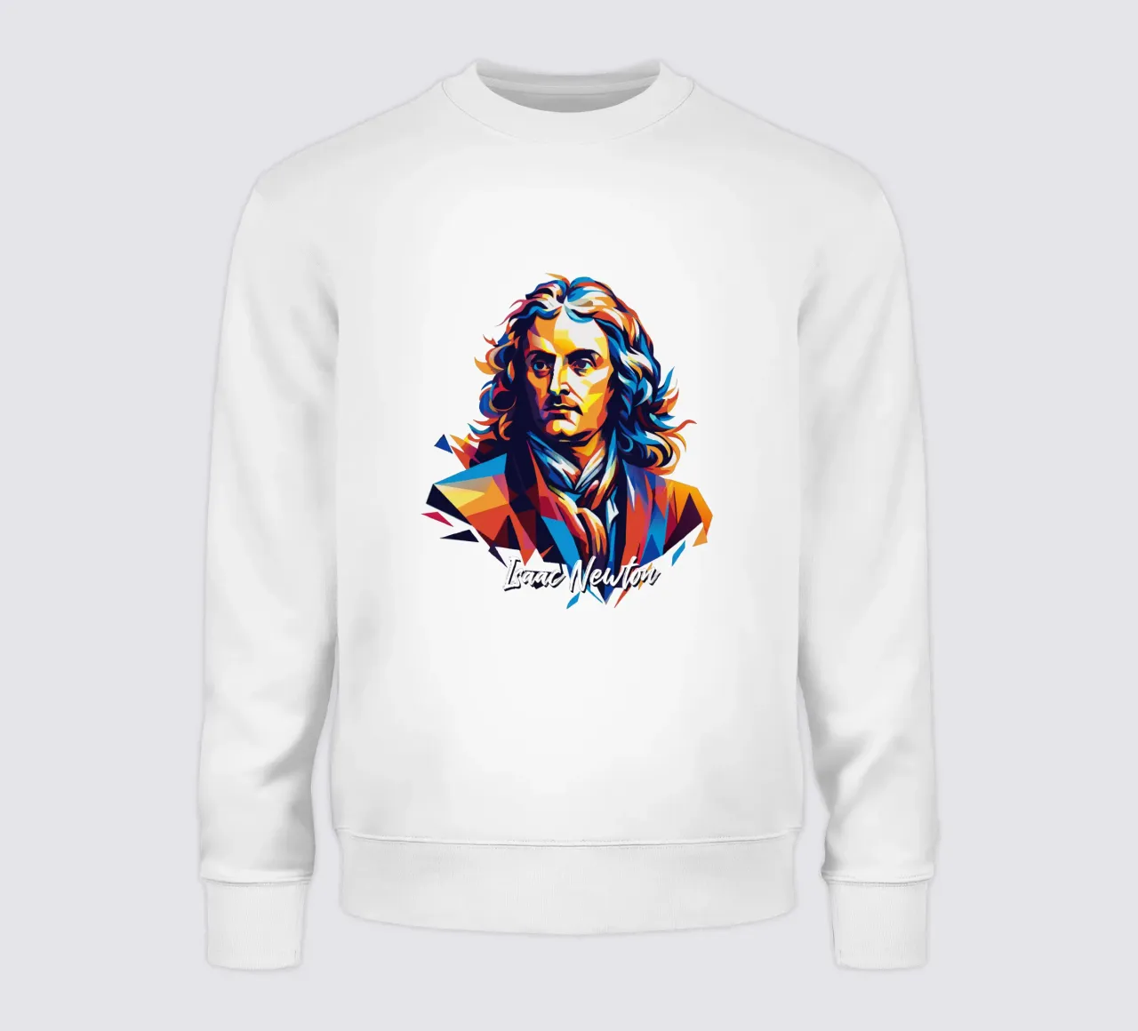 Isaac Newton in WPAP Pop Art Sweatshirt von vectorartnesia