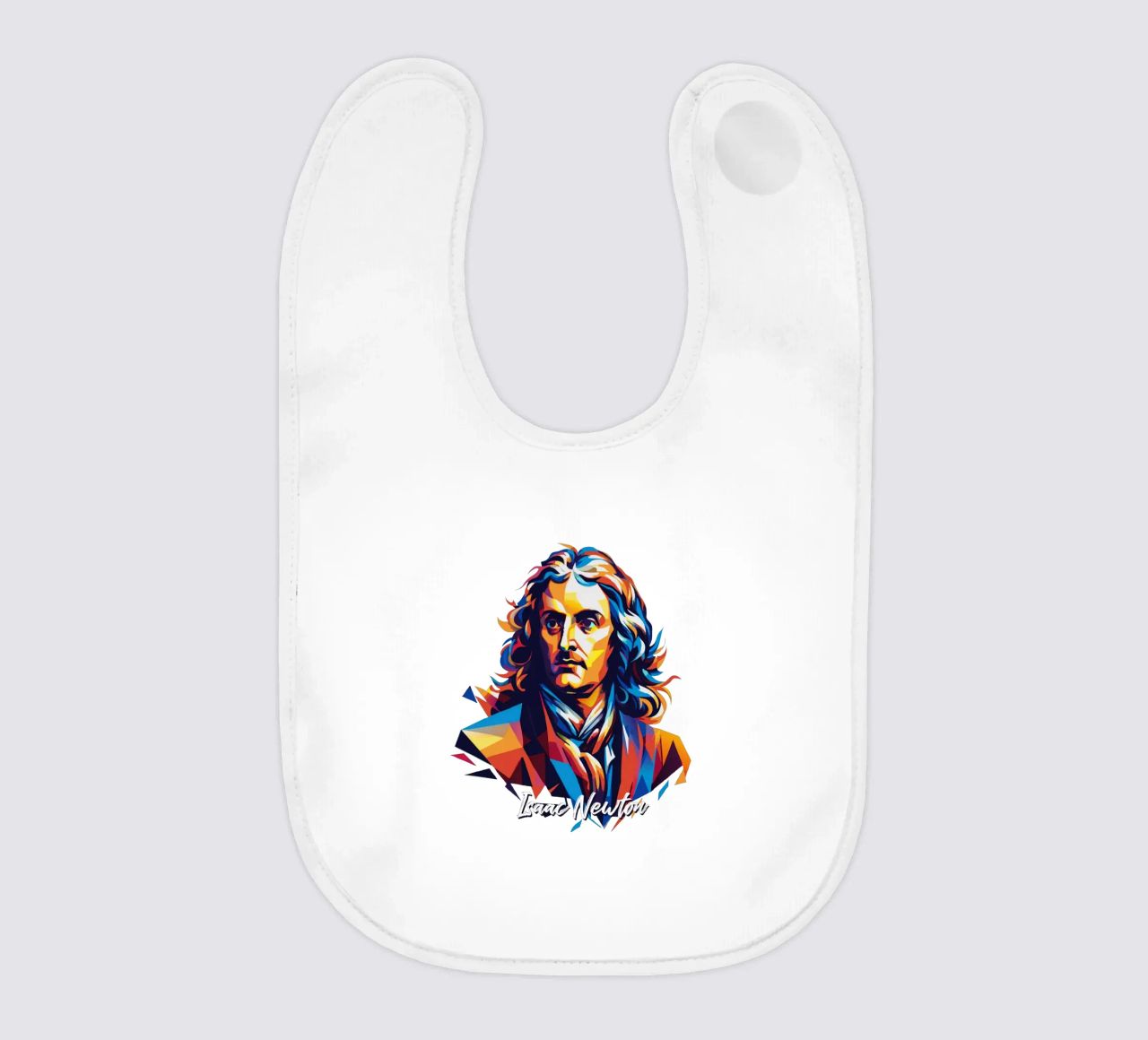 Isaac Newton in WPAP Pop Art bavaglino da vectorartnesia