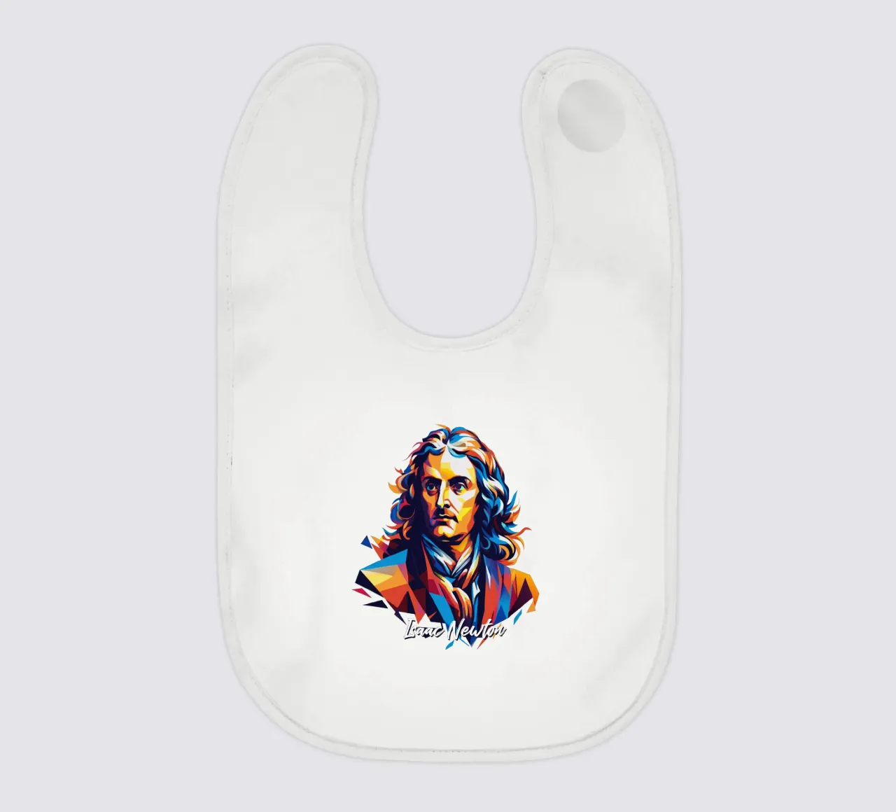 Isaac Newton in WPAP Pop Art bavaglino da vectorartnesia