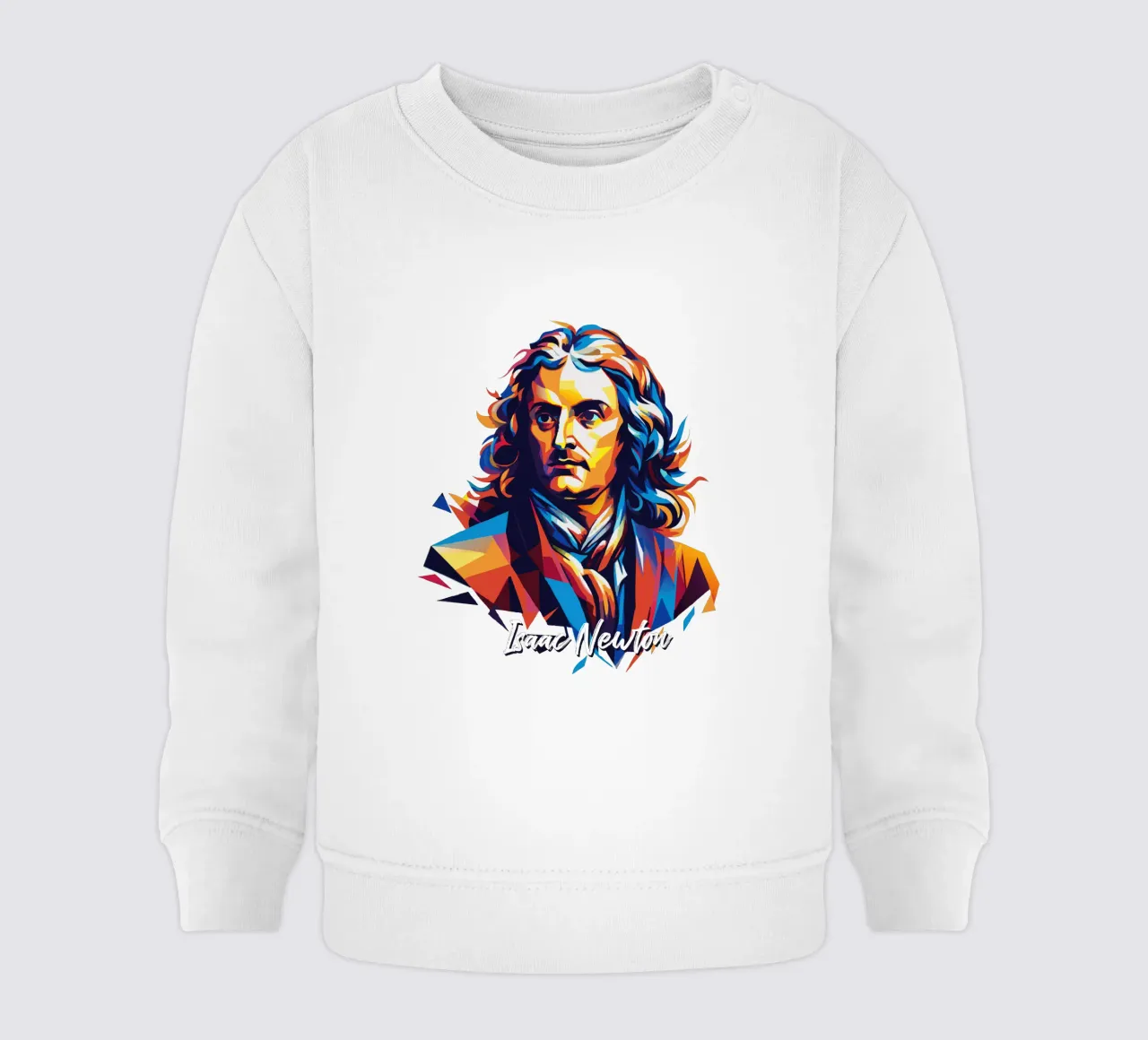 Isaac Newton in WPAP Pop Art felpa neonato da vectorartnesia