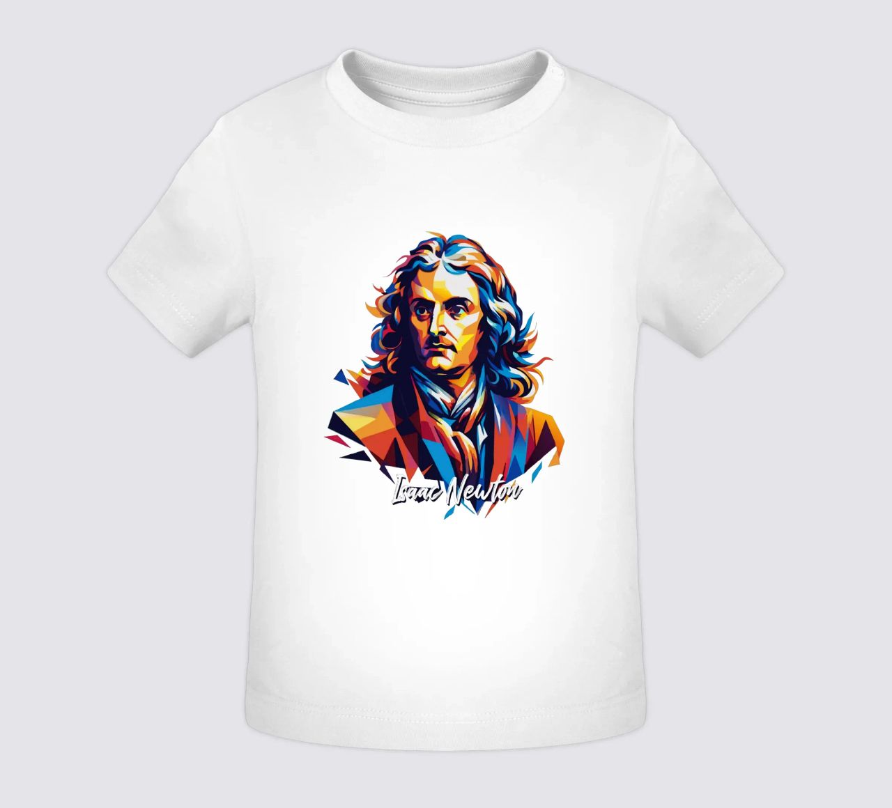 Isaac Newton in WPAP Pop Art maglietta neonato da vectorartnesia