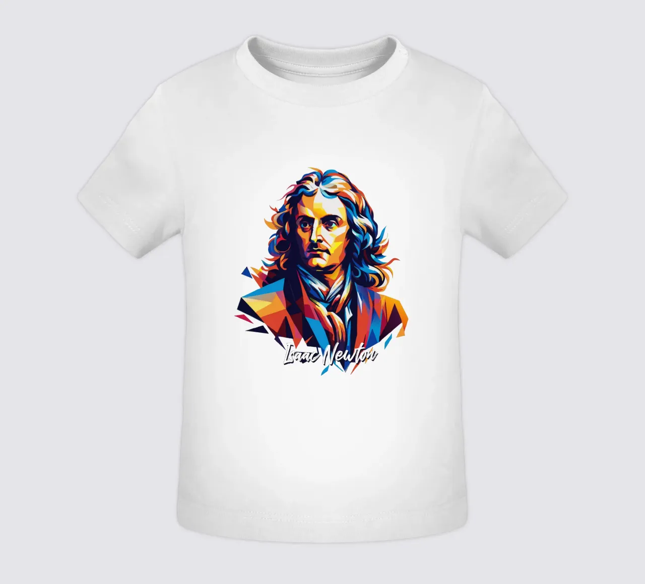 Isaac Newton in WPAP Pop Art maglietta neonato da vectorartnesia