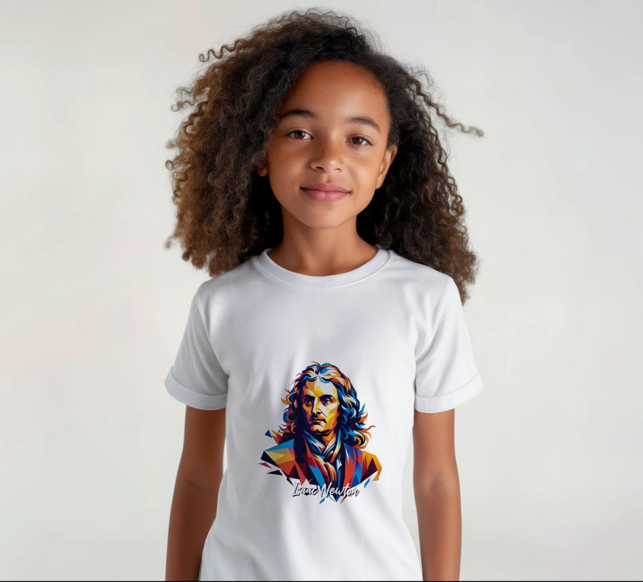 Isaac Newton in WPAP Pop Art t-shirt bambini da vectorartnesia