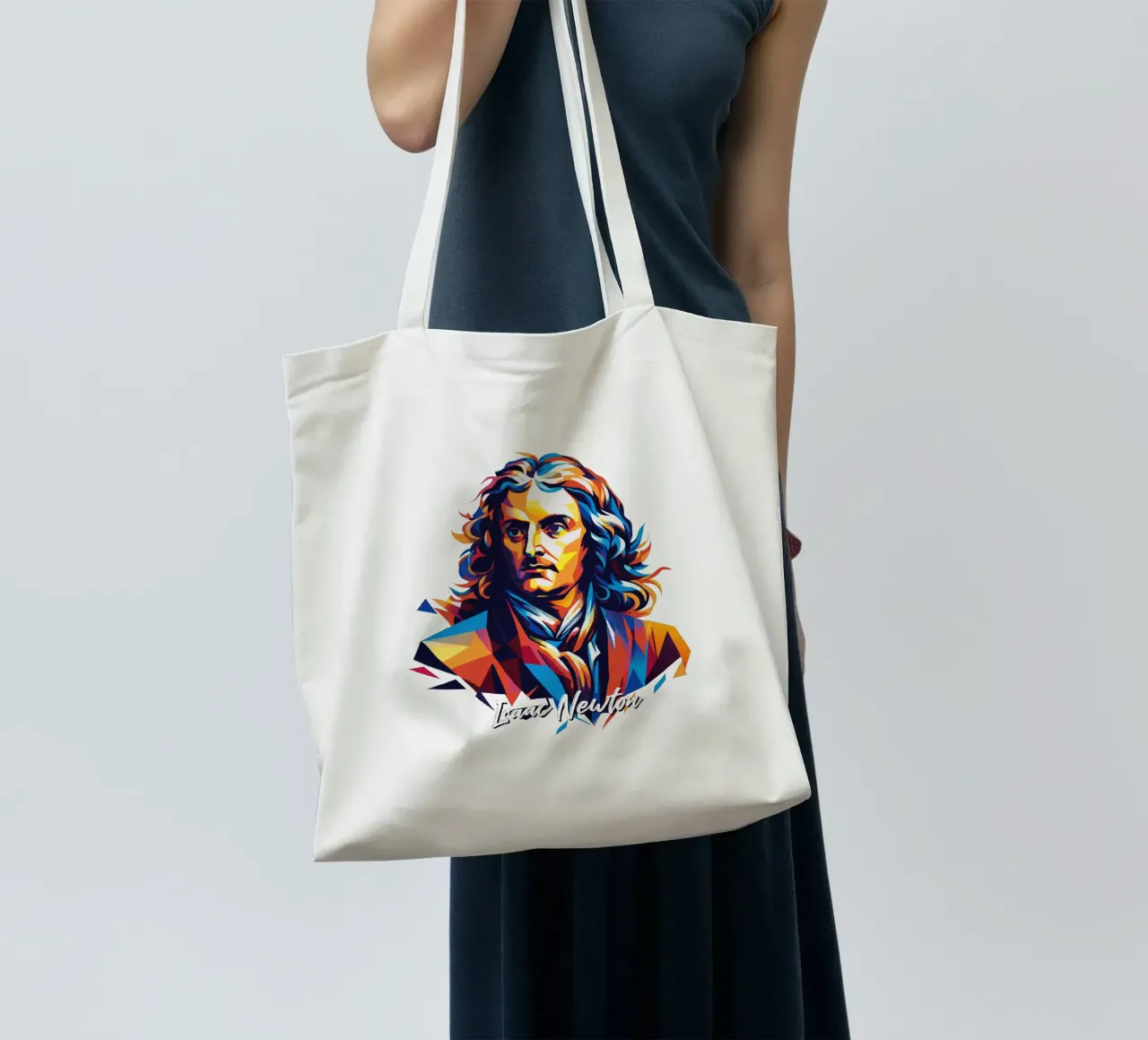 Isaac Newton in WPAP Pop Art borsa in juta da vectorartnesia