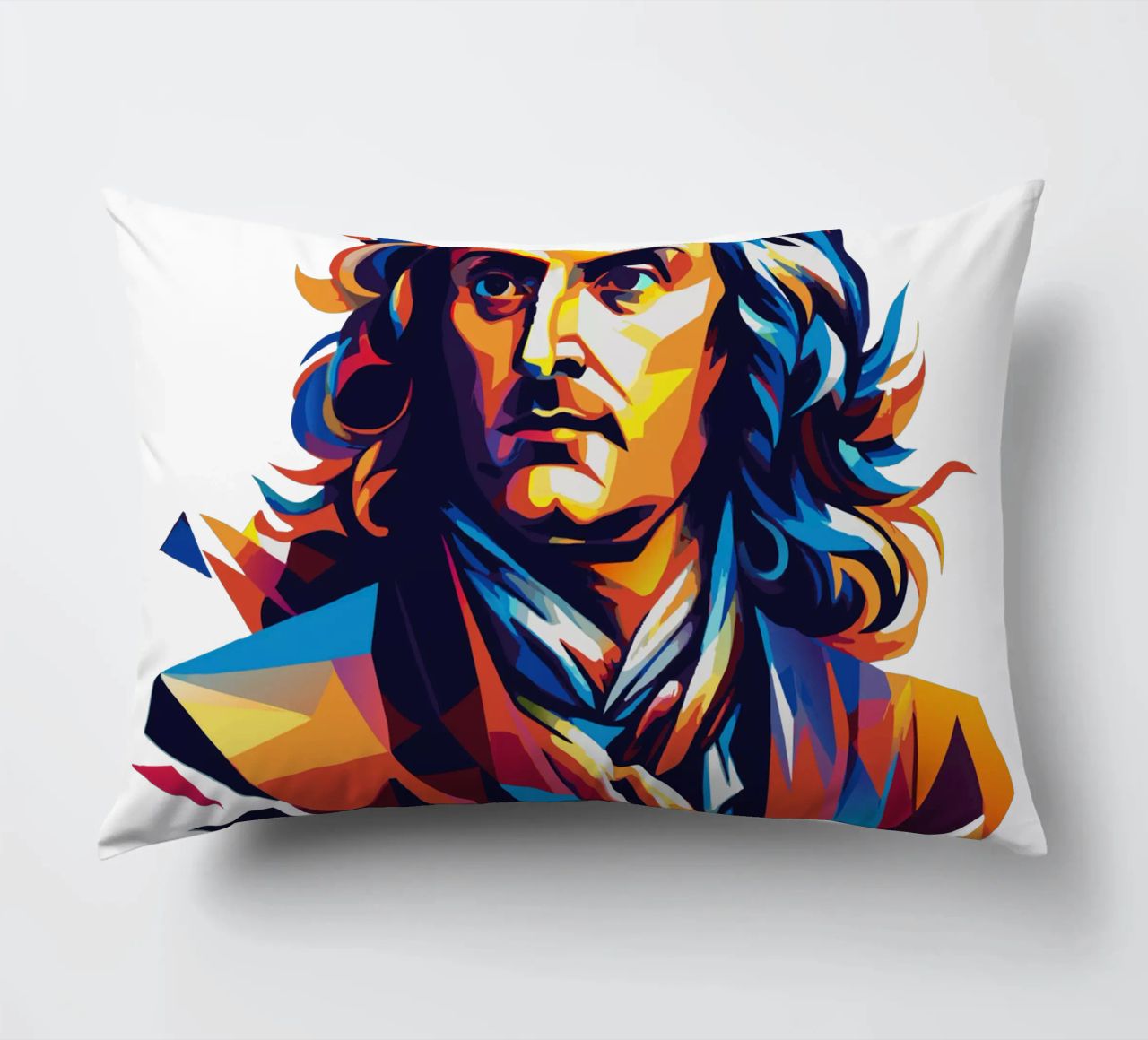 Isaac Newton in WPAP Pop Art cuscino da vectorartnesia