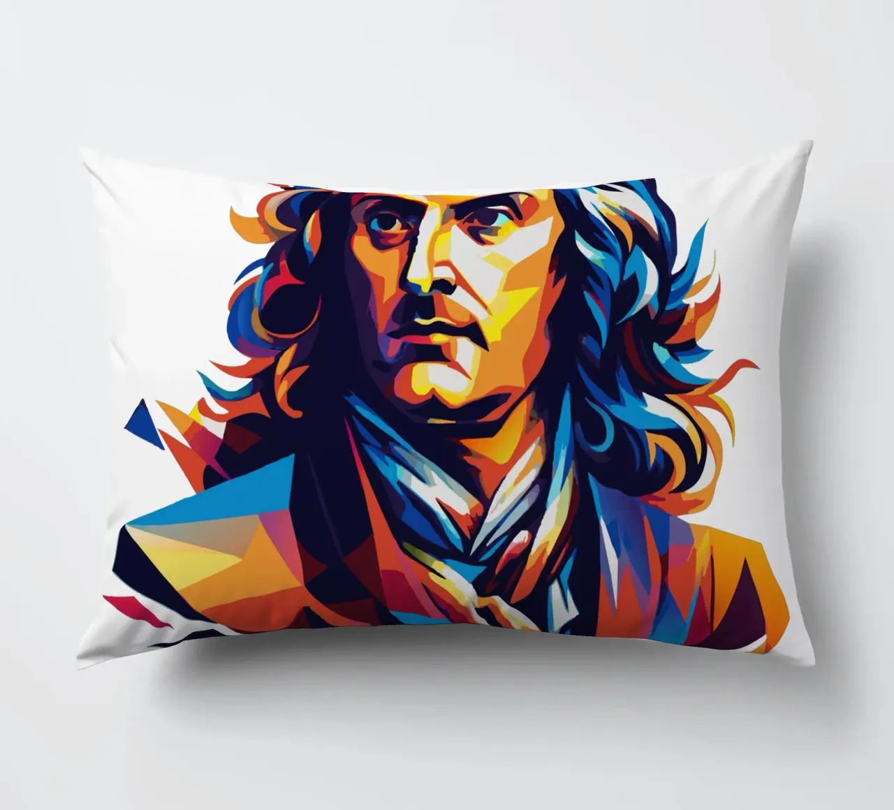Isaac Newton in WPAP Pop Art cuscino da vectorartnesia