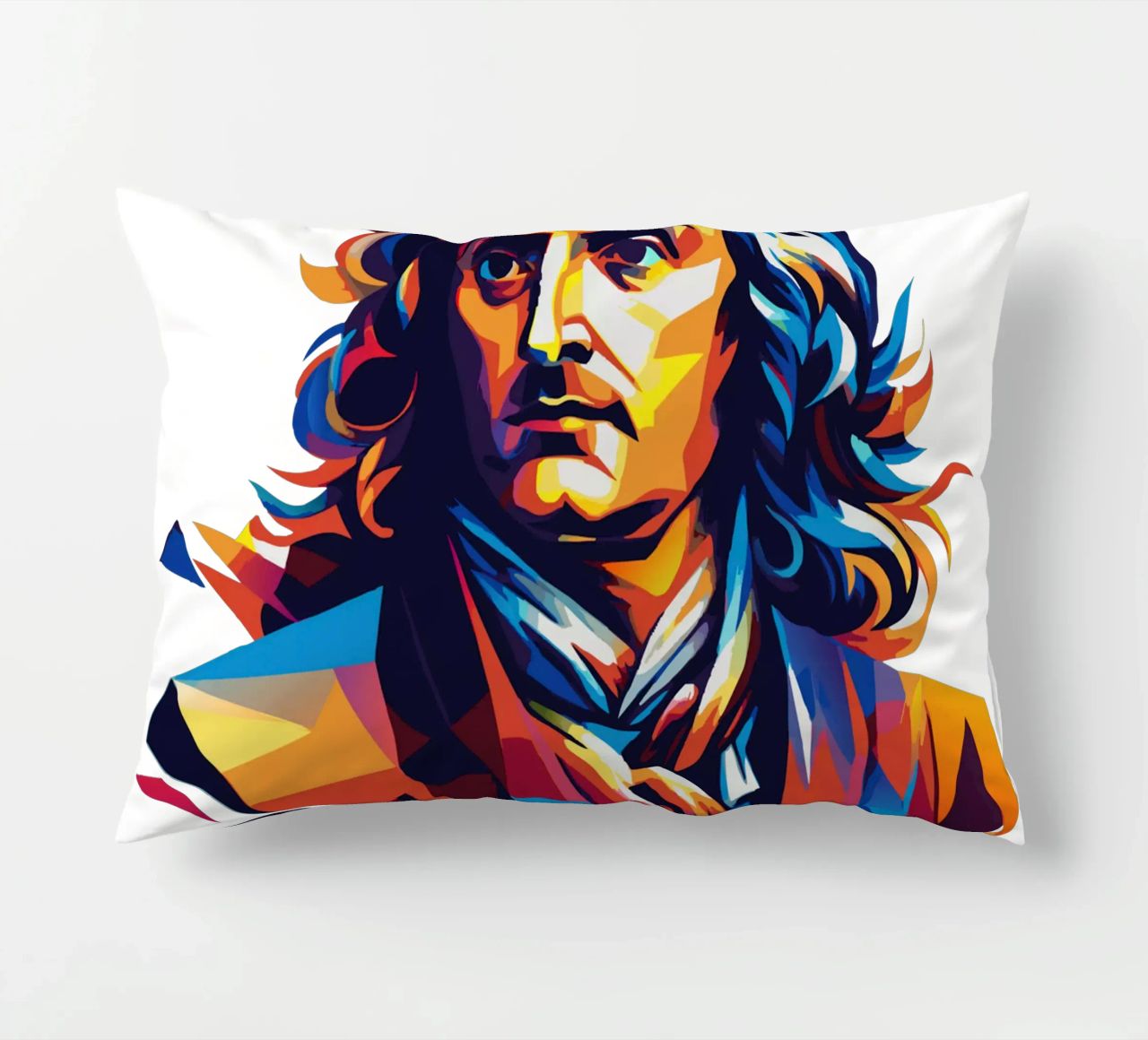 Isaac Newton in WPAP Pop Art cuscino da vectorartnesia