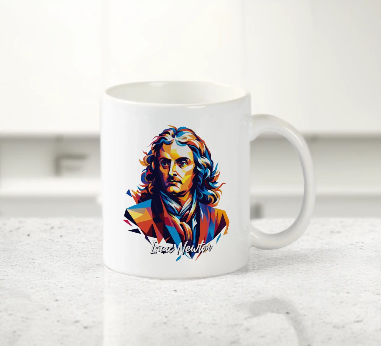 Isaac Newton in WPAP Pop Art tazza in ceramica da vectorartnesia
