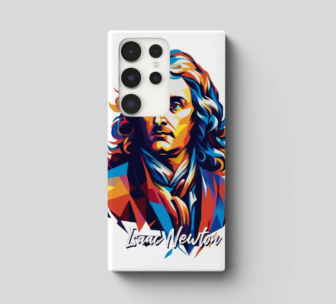 Isaac Newton in WPAP Pop Art cover samsung da vectorartnesia