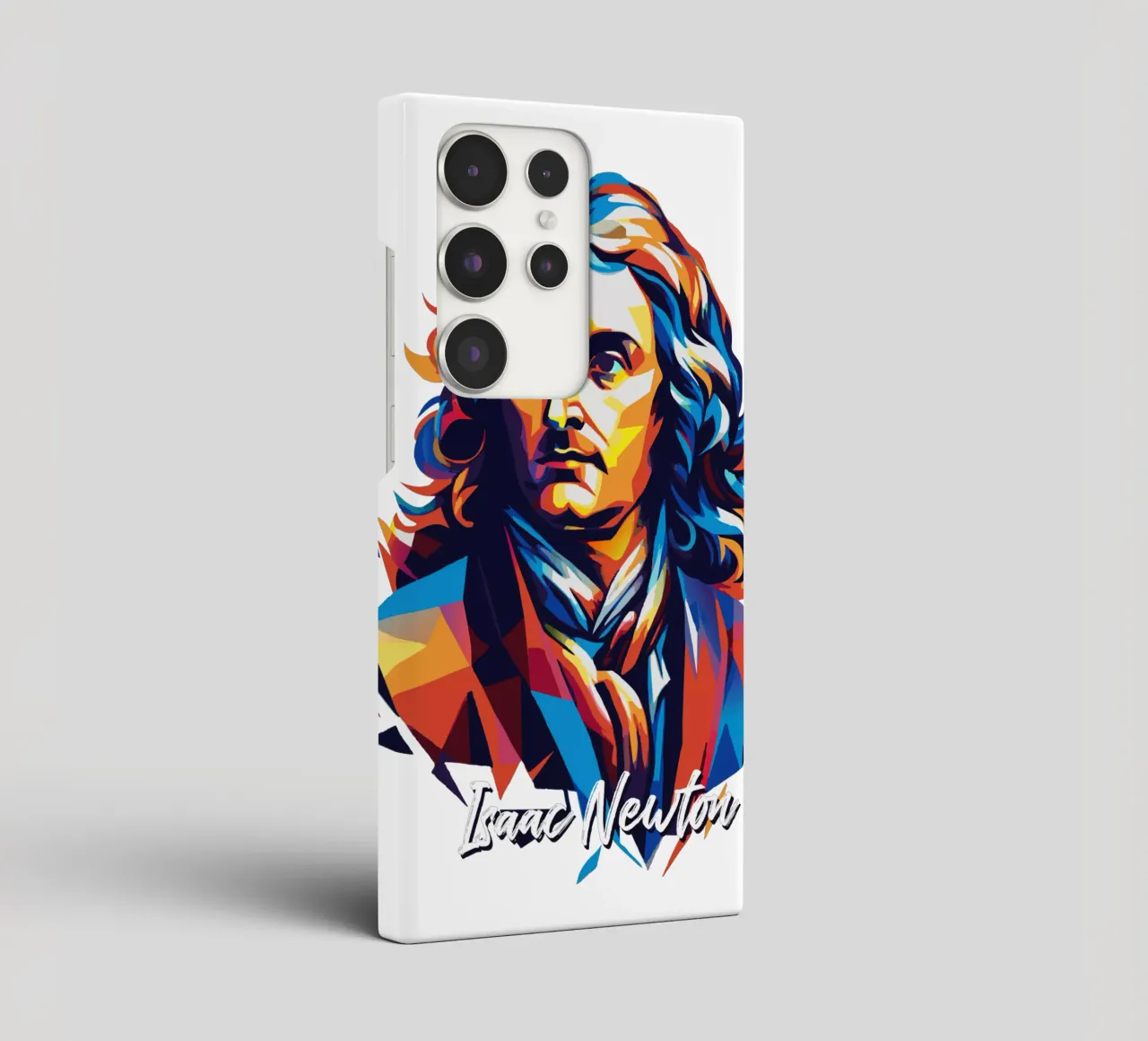 Isaac Newton in WPAP Pop Art cover samsung da vectorartnesia