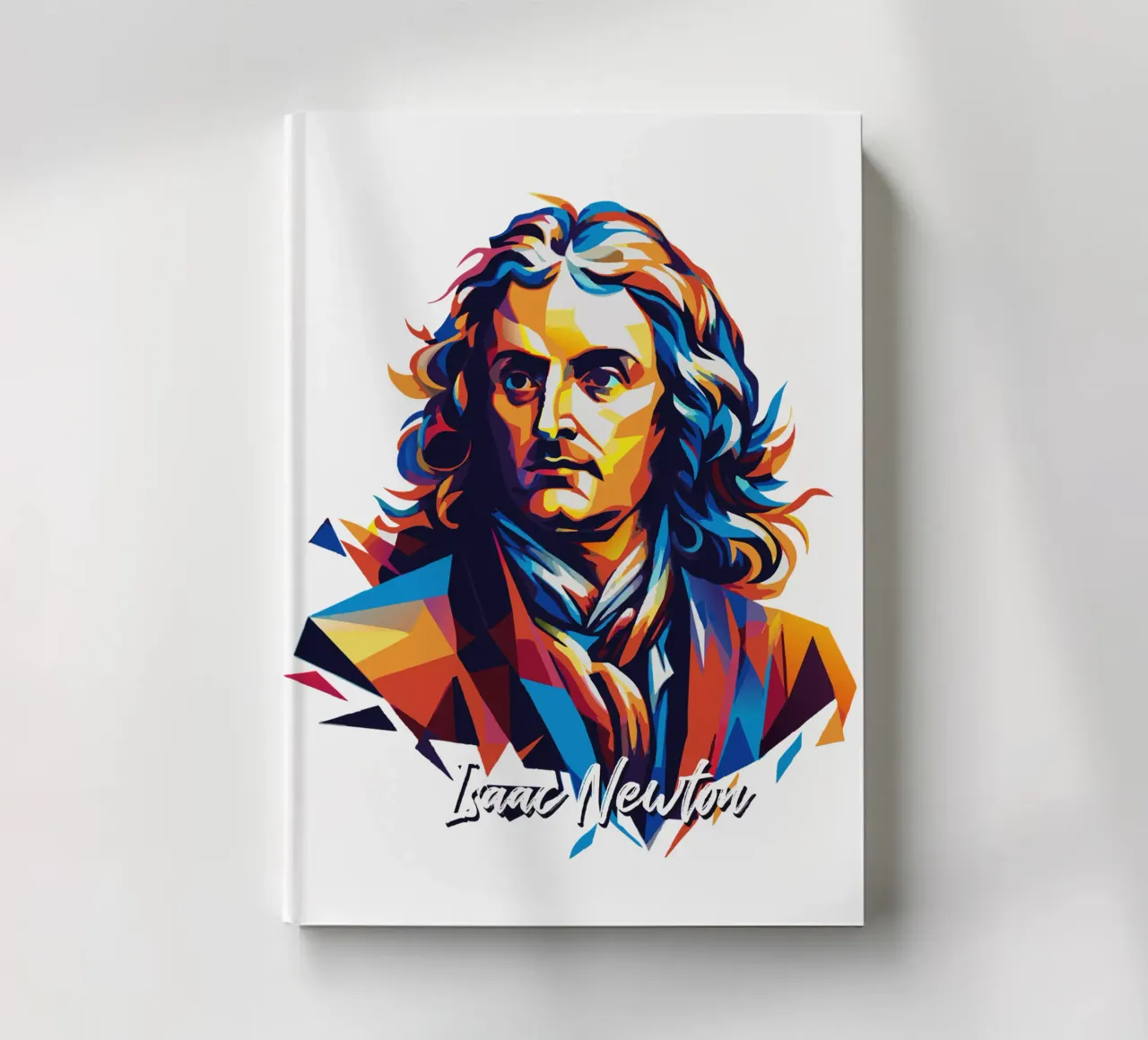 Isaac Newton in WPAP Pop Art carnet de notes de vectorartnesia