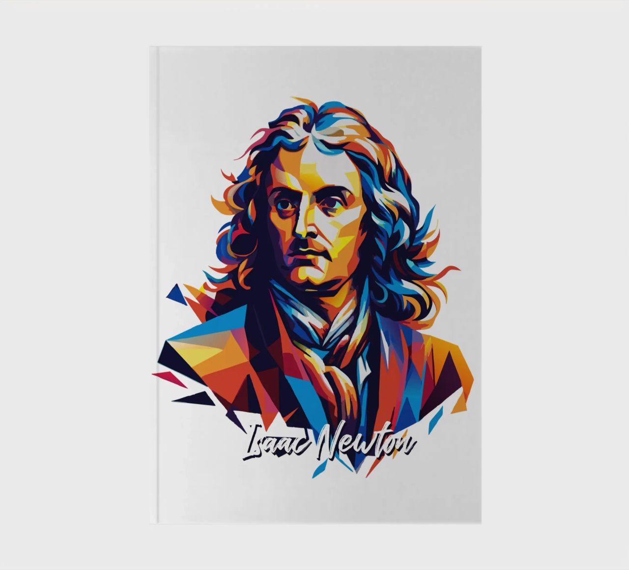 Isaac Newton in WPAP Pop Art diario da vectorartnesia
