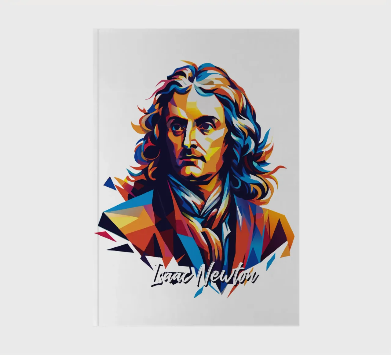 Isaac Newton in WPAP Pop Art Notizbuch von vectorartnesia