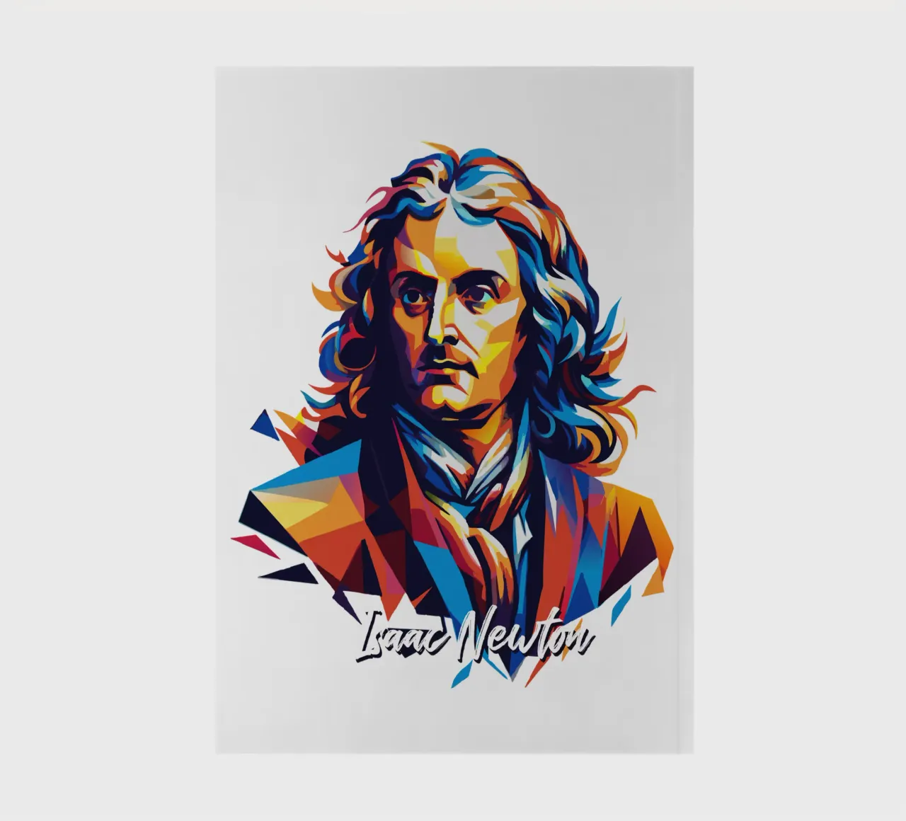 Isaac Newton in WPAP Pop Art carnet de notes de vectorartnesia