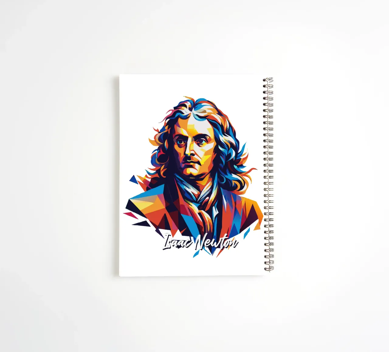 Isaac Newton in WPAP Pop Art diario ad anelli da vectorartnesia
