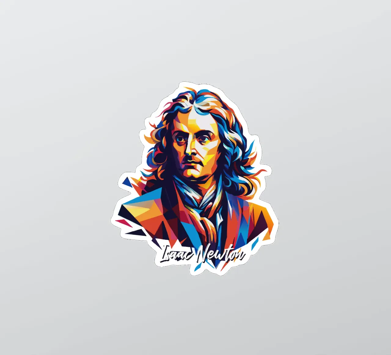 Isaac Newton in WPAP Pop Art adesivo da vectorartnesia
