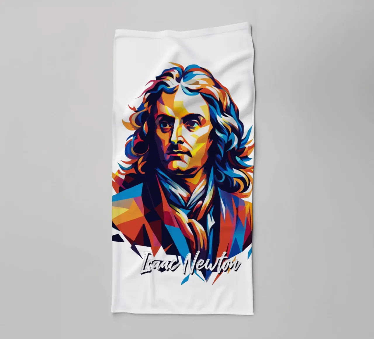 Isaac Newton in WPAP Pop Art asciugamano da bagno da vectorartnesia