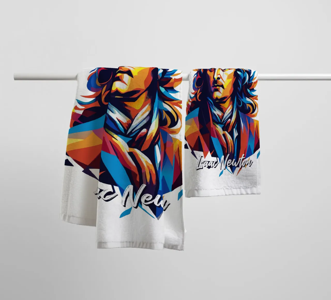 Isaac Newton in WPAP Pop Art asciugamano da bagno da vectorartnesia