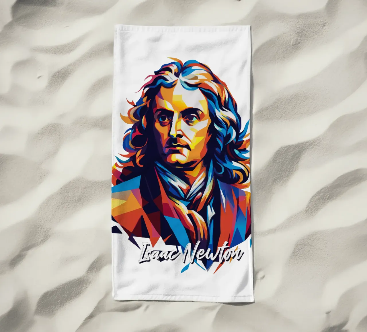 Isaac Newton in WPAP Pop Art telo mare da vectorartnesia