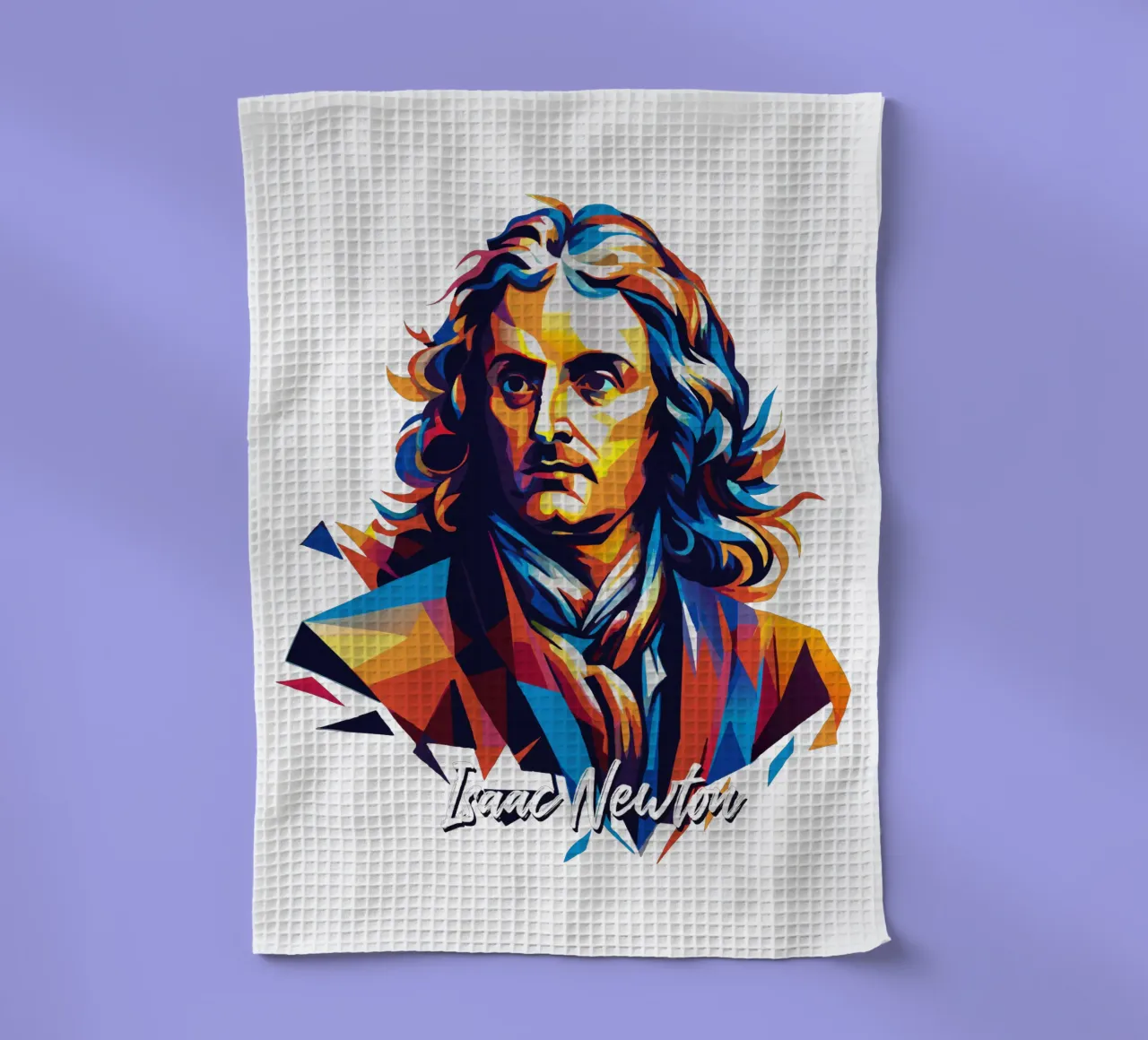 Isaac Newton in WPAP Pop Art torchon de vectorartnesia