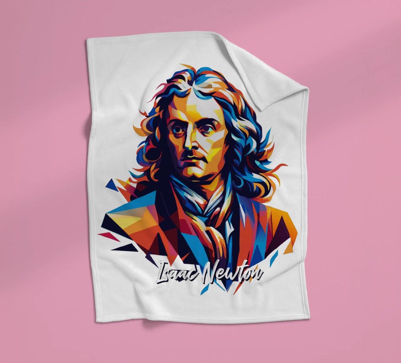 Isaac Newton in WPAP Pop Art coperta in pile da vectorartnesia