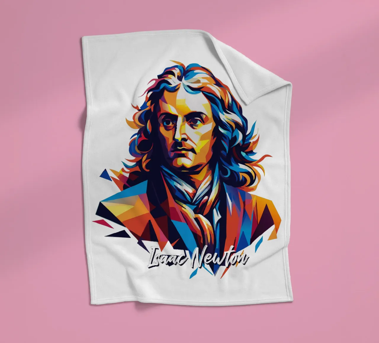 Isaac Newton in WPAP Pop Art Fleecedecke von vectorartnesia