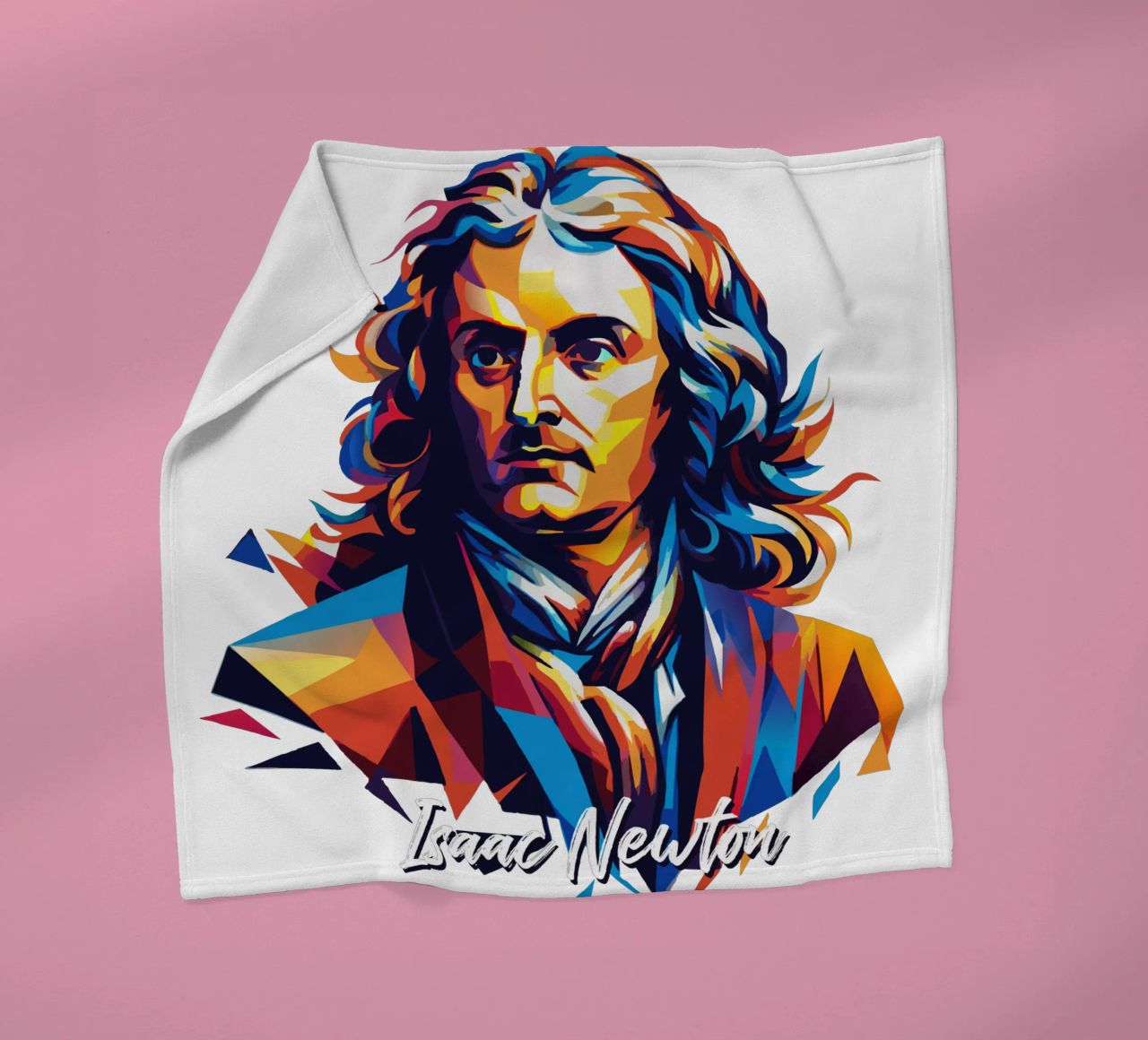 Isaac Newton in WPAP Pop Art coperta in pile da vectorartnesia
