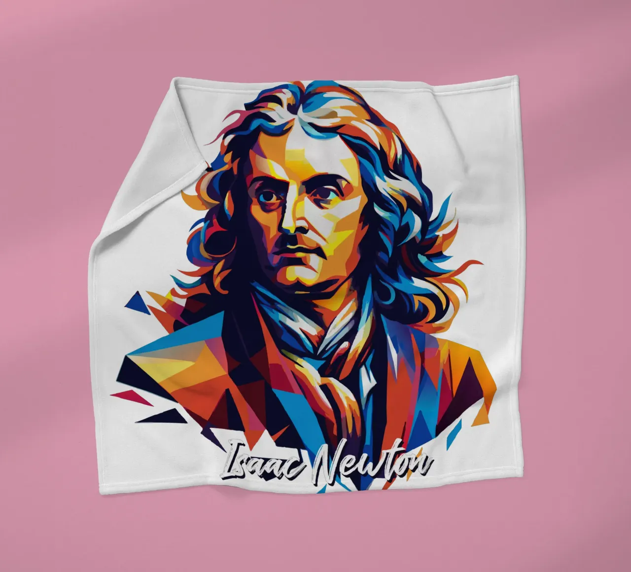 Isaac Newton in WPAP Pop Art Fleecedecke von vectorartnesia