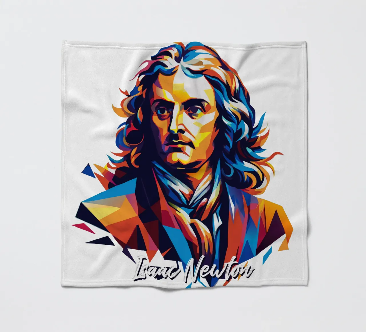 Isaac Newton in WPAP Pop Art Fleecedecke von vectorartnesia