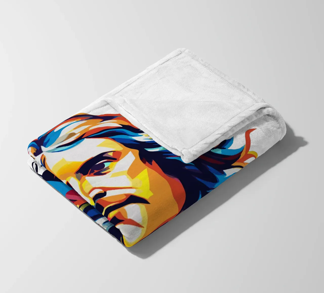Isaac Newton in WPAP Pop Art Fleecedecke von vectorartnesia