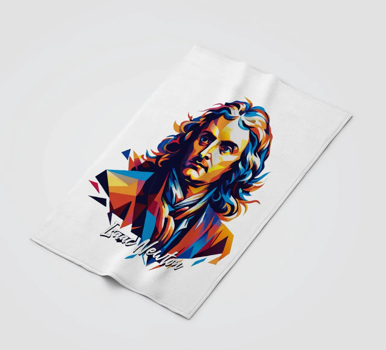 Isaac Newton in WPAP Pop Art Fleecedecke von vectorartnesia