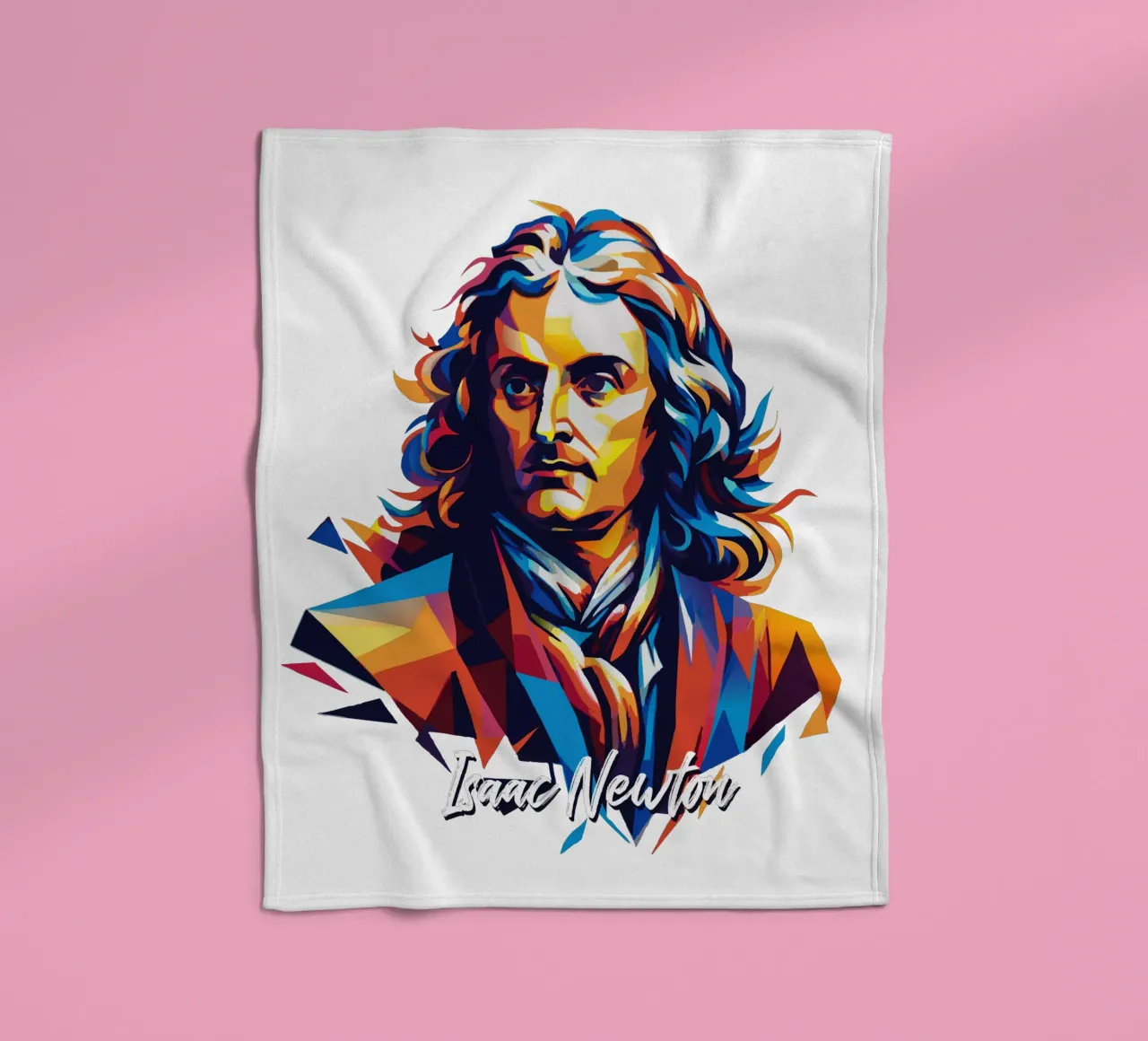 Isaac Newton in WPAP Pop Art Fleecedecke von vectorartnesia