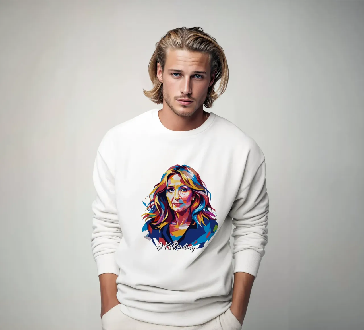 J.K. Rowling in WPAP Pop Art Sweatshirt von vectorartnesia