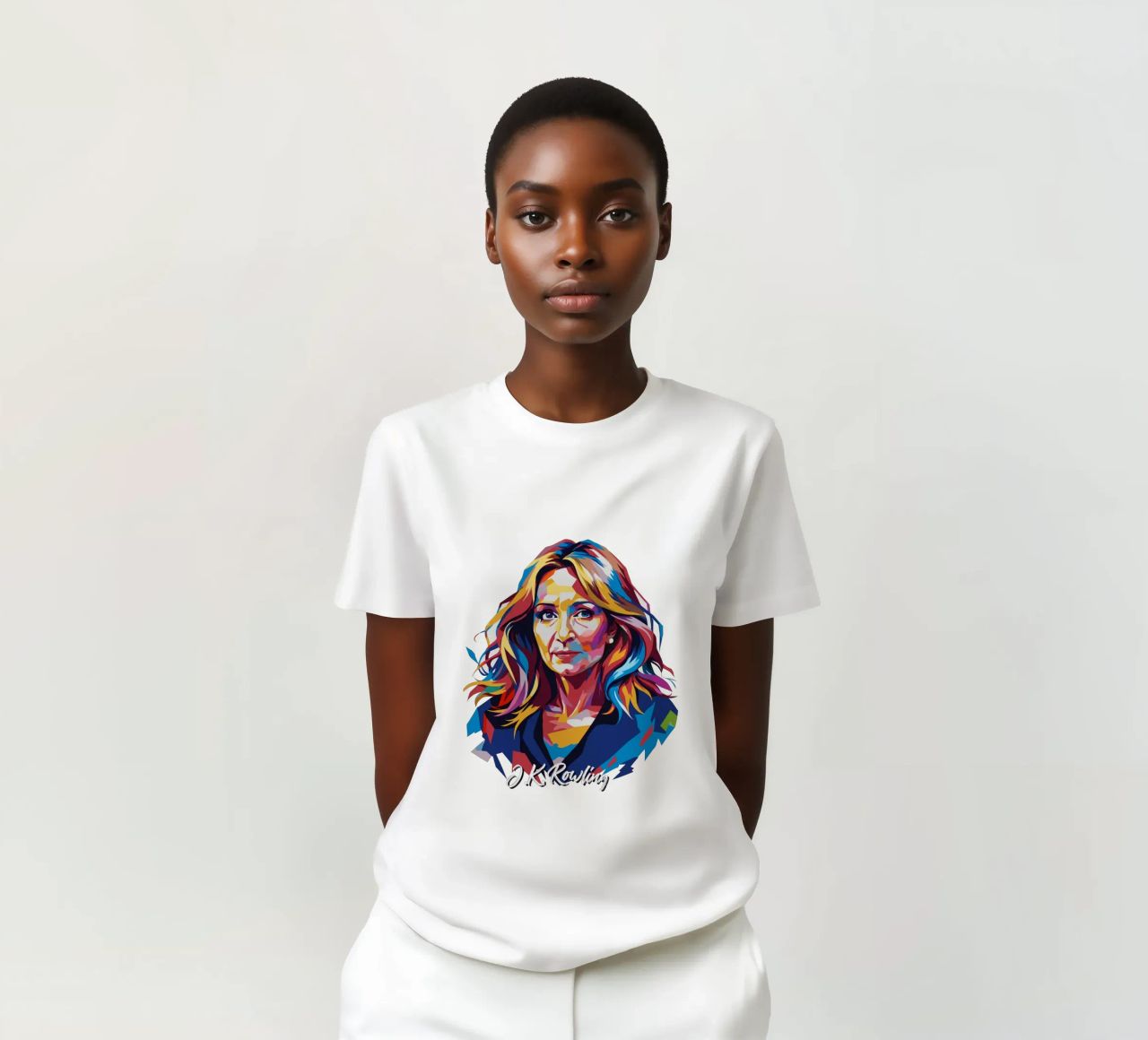 J.K. Rowling in WPAP Pop Art t-shirt da vectorartnesia