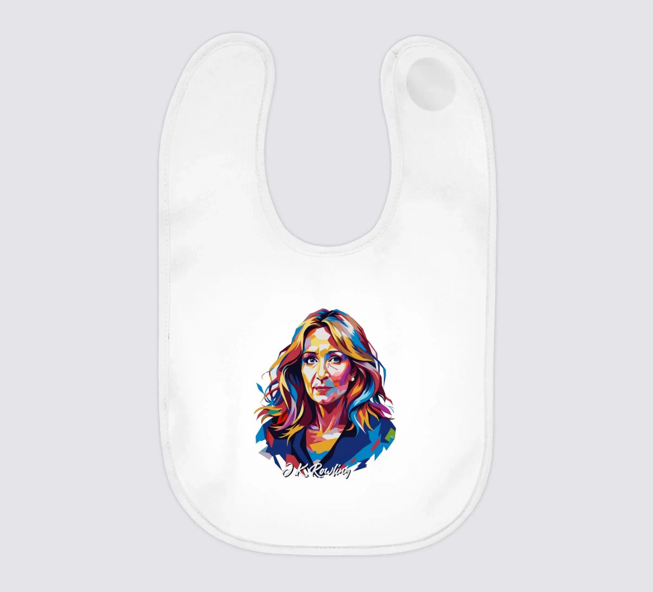 J.K. Rowling in WPAP Pop Art bavaglino da vectorartnesia