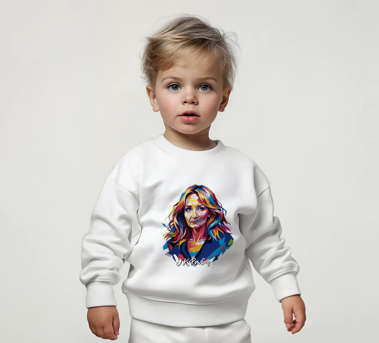 J.K. Rowling in WPAP Pop Art baby sweatshirt van vectorartnesia